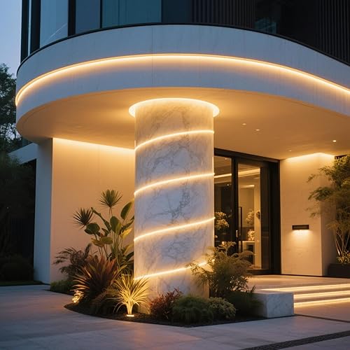 Miniatura 6 de Tira de luz LED COB de 110 V  65.6 pies65.6 ft 3000 K blanco cálido IP65 tira de luz impermeable de alta densidad 5920LEDs cinta cortable para techo