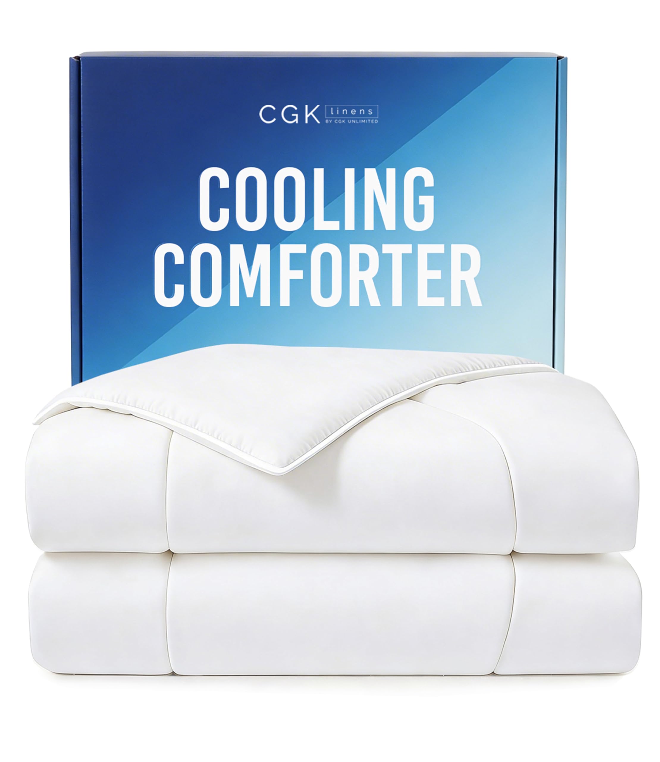 cooling comforter queen size - cooling blanket - 90x90 (white)