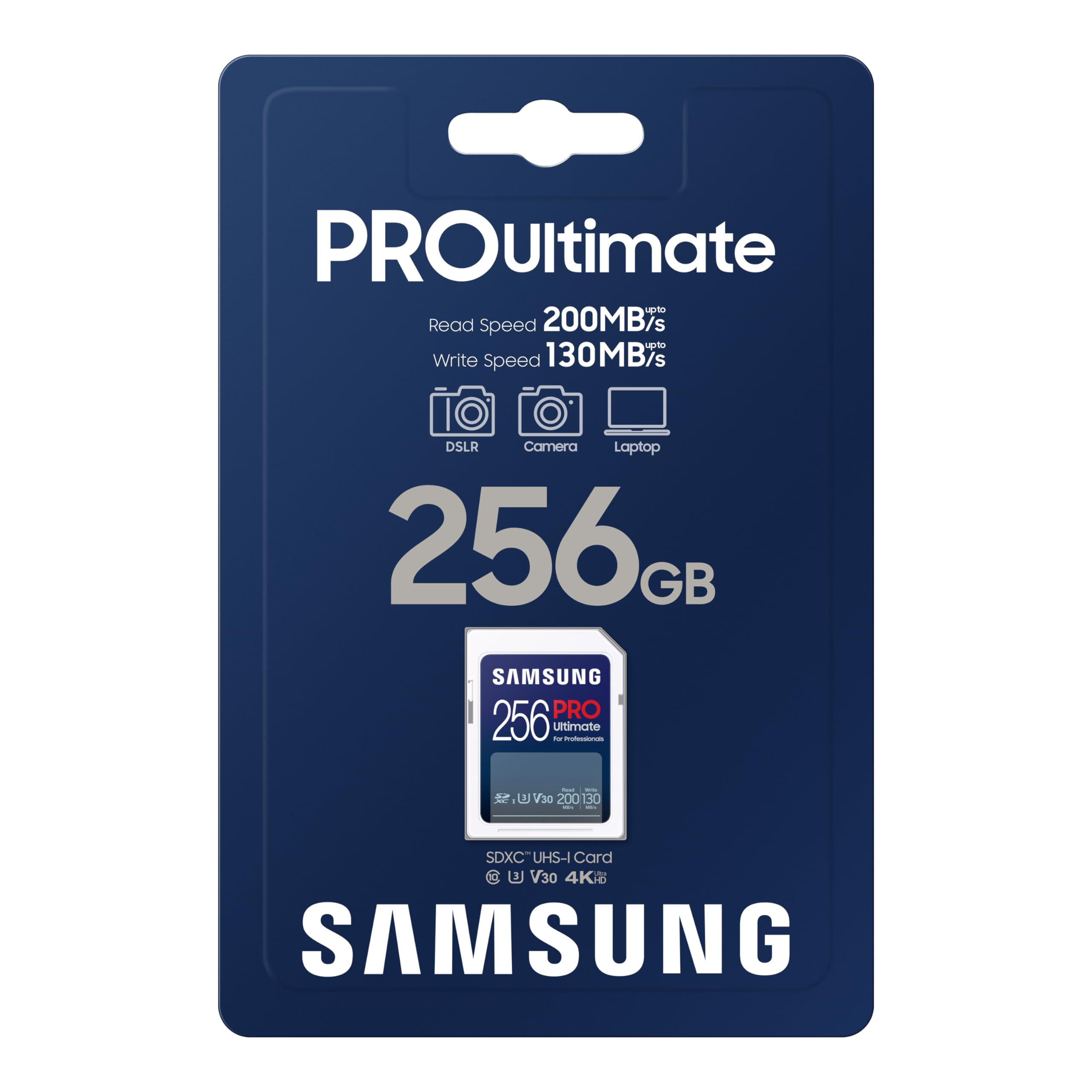 Samsung PRO Ultimate Carte SD MB-SY256S/WW, 256 Go, UHS-I, jusqu'à 200 Mo/s en Lecture