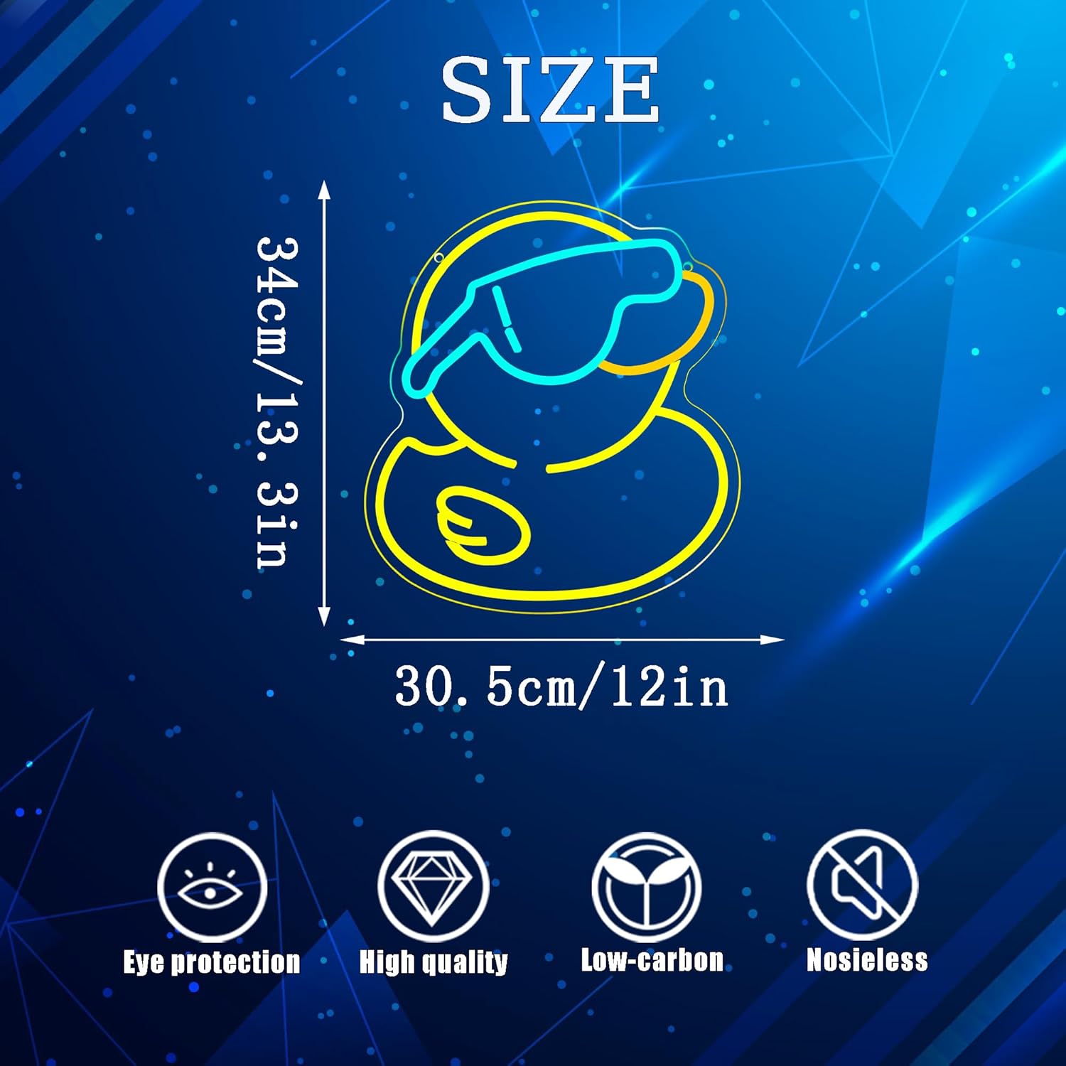 Cool Duck Neon Sign, USB Powered Dimmable LED Neon Light Cute Bathroom Decor for Children, for Rubber Duck Party Decorations Playroom Bedroom Man Cave Decor Bar, Rubber Duck Gifts for Kids(13.3*12in)