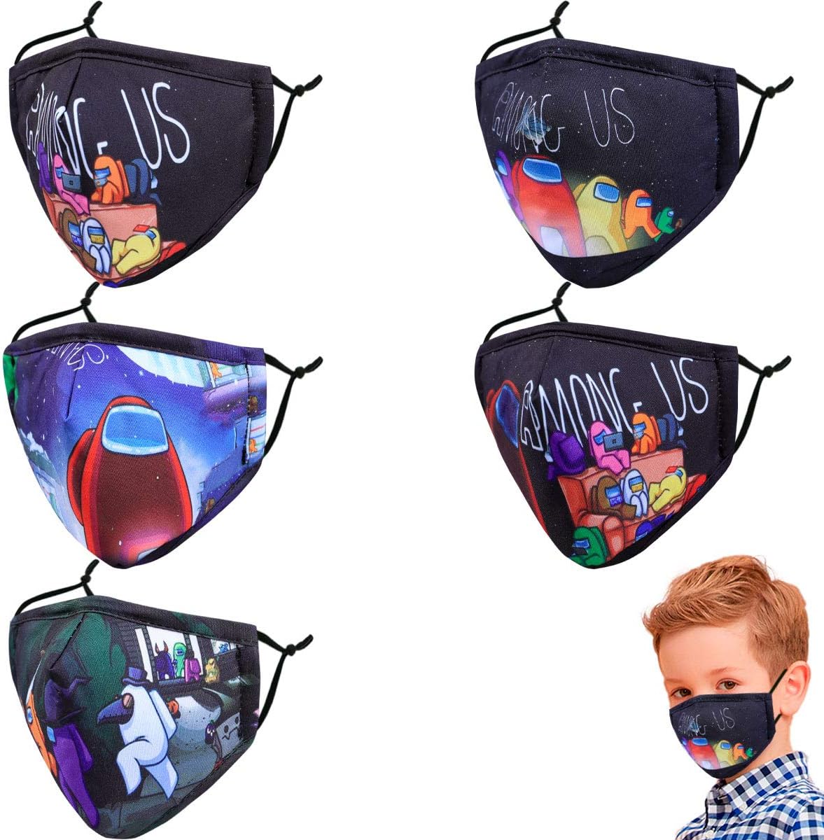 3D Reusable Breathable Washable Adjustable Cloth Face Masks…