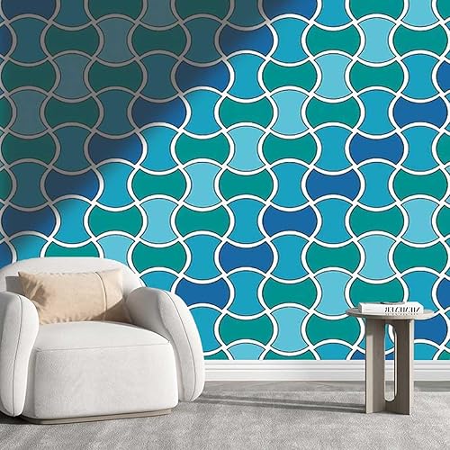 YANFENQI Papel para Pared Decorativo Arte Abstracto Patrón Línea de Papel de Contacto Geométrico Granja Fácil de Cortar (Ancho) 118" X (H) 110" disponible en Yaxa Colombia