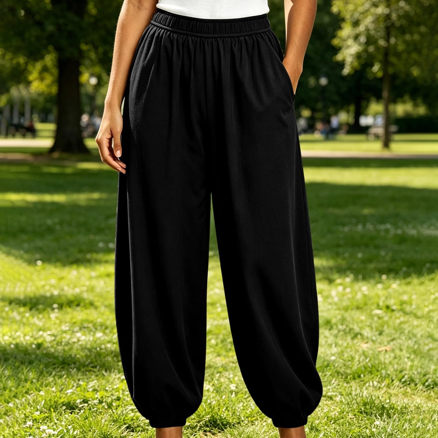 Womens Joggers Loose Fit Sweatpants Lightweight Athletic Lounge Pants Workout Running Yoga Travel Pant with Pockets