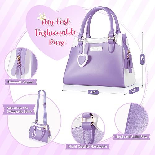 Miniatura 3 de Shemira Bolso de juego para niñas pequeñas, juguetes de princesa para niñas de 3, 4, 5, 6 años, bolso para niños pequeños con accesorios, bolso de