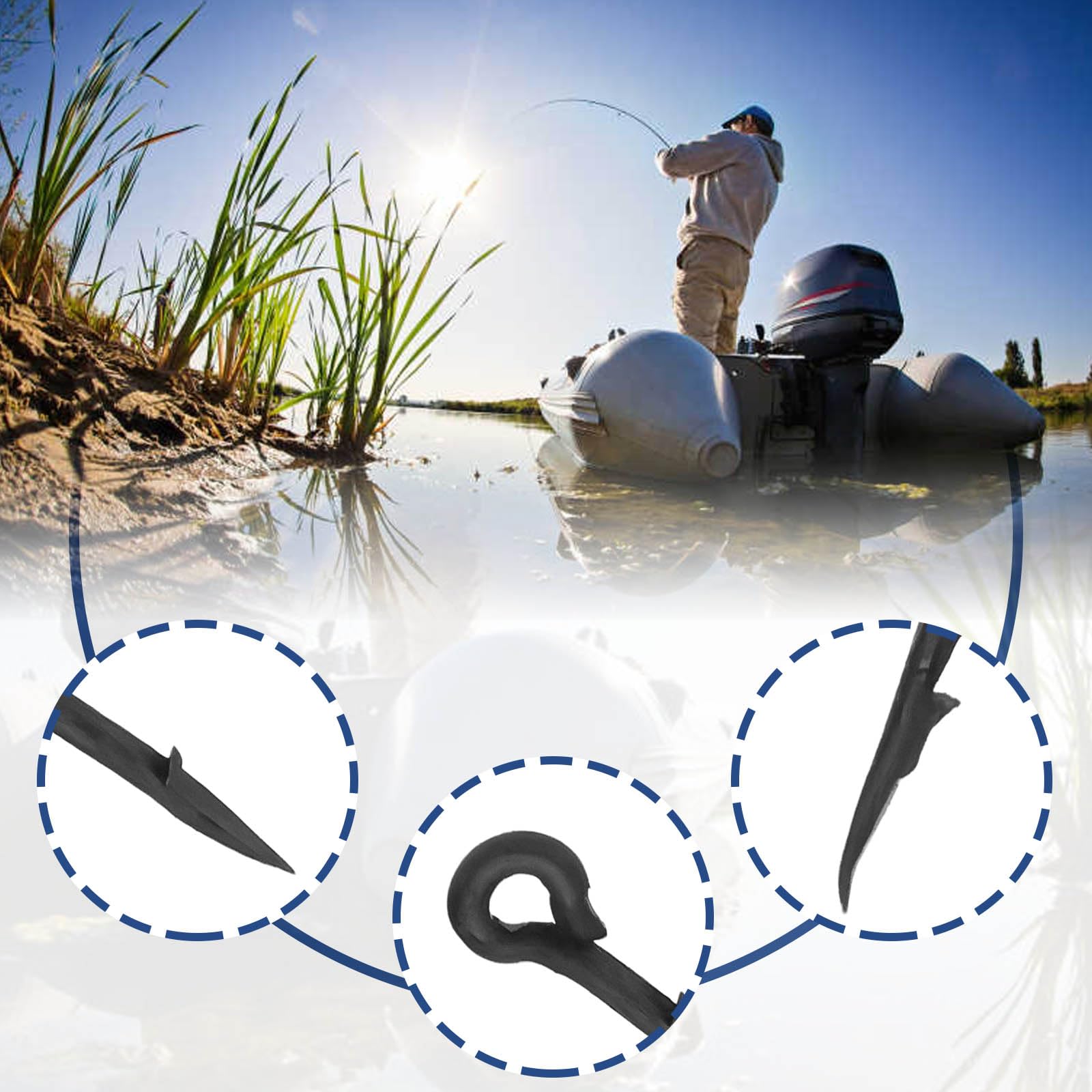 ECSiNG 60 szt. Metal Bait Spike Carp Fishing Hook Fishing Hook Nadaje się do większości przynęt, w tym kompatybilny z Boilie Maggots kompatybilny z kukurydzą i większością przynęt koktajlowych