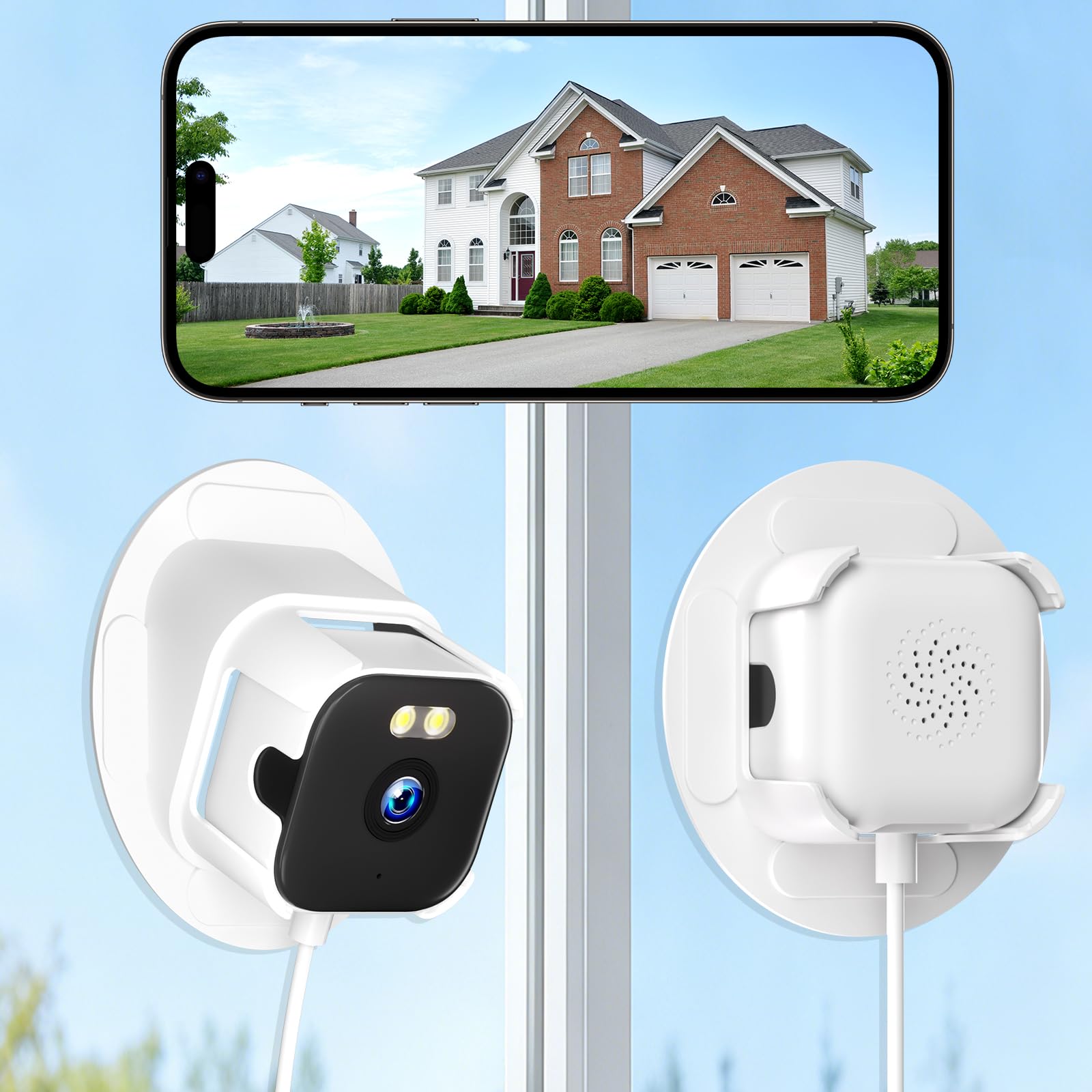 2 Pack 3MP Window Security Camera, Dual-Band 2.4GHz/5GHz WiFi Indoor/Outdoor Dome Camera with AI Color Night Vision, Anti-Glare Through Glass, Motion Detection, 24/7 Recording-image-8