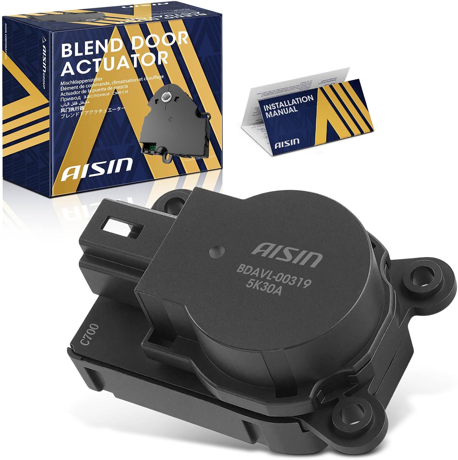 AISIN AFTERMARKET BDAVL-00319 Main HVAC Heater Blend Door Actuator - Compatible with Chevrolet Malibu 13-15, Cruze 11-15, Camaro 10-15, Orlando 12-14, Buick Regal 2011-2017 - Temperature