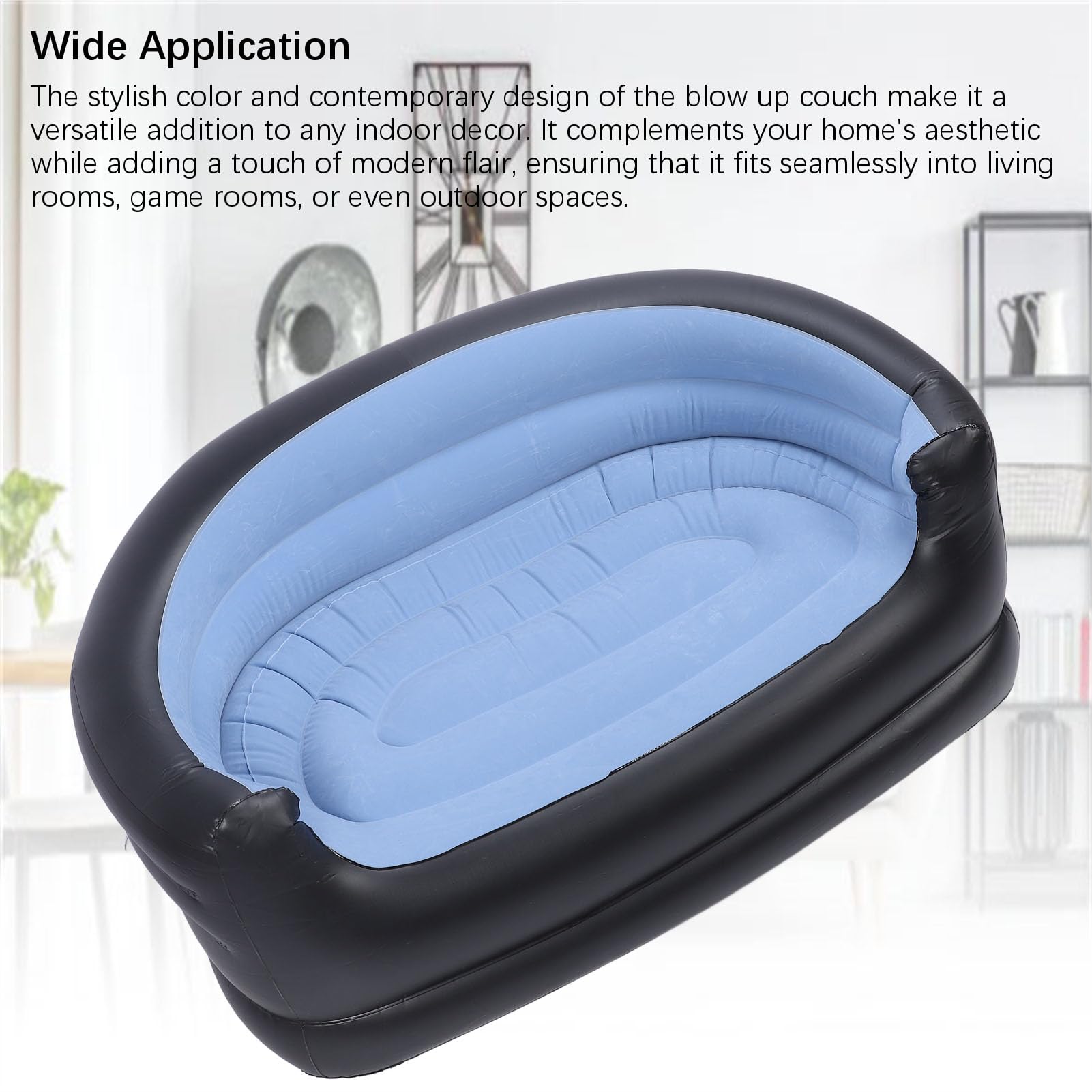 Nadmuchiwana kanapa na zewnątrz, dmuchana kanapa, przenośny dmuchany fotel, wygodny dmuchany fotel, wodoodporny dmuchany materac, nadmuchiwana sofa, krzesło kempingowe (1)