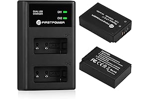 FirstPower Battery and Charger Compatible with Canon EOS M3