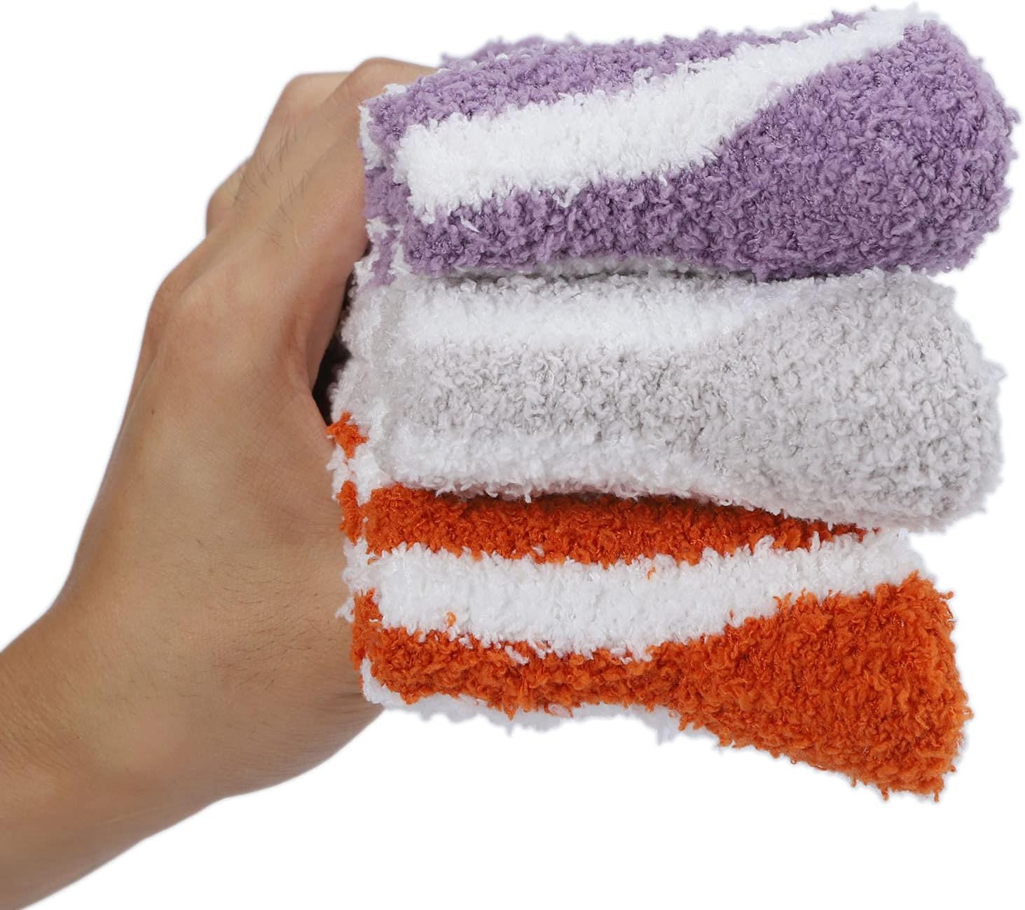 Fuzzy Socks for Women, Soft Fluffy Socks Thick Cozy Plush Socks Christmas Socks for Women 5 Pairs - Image 6