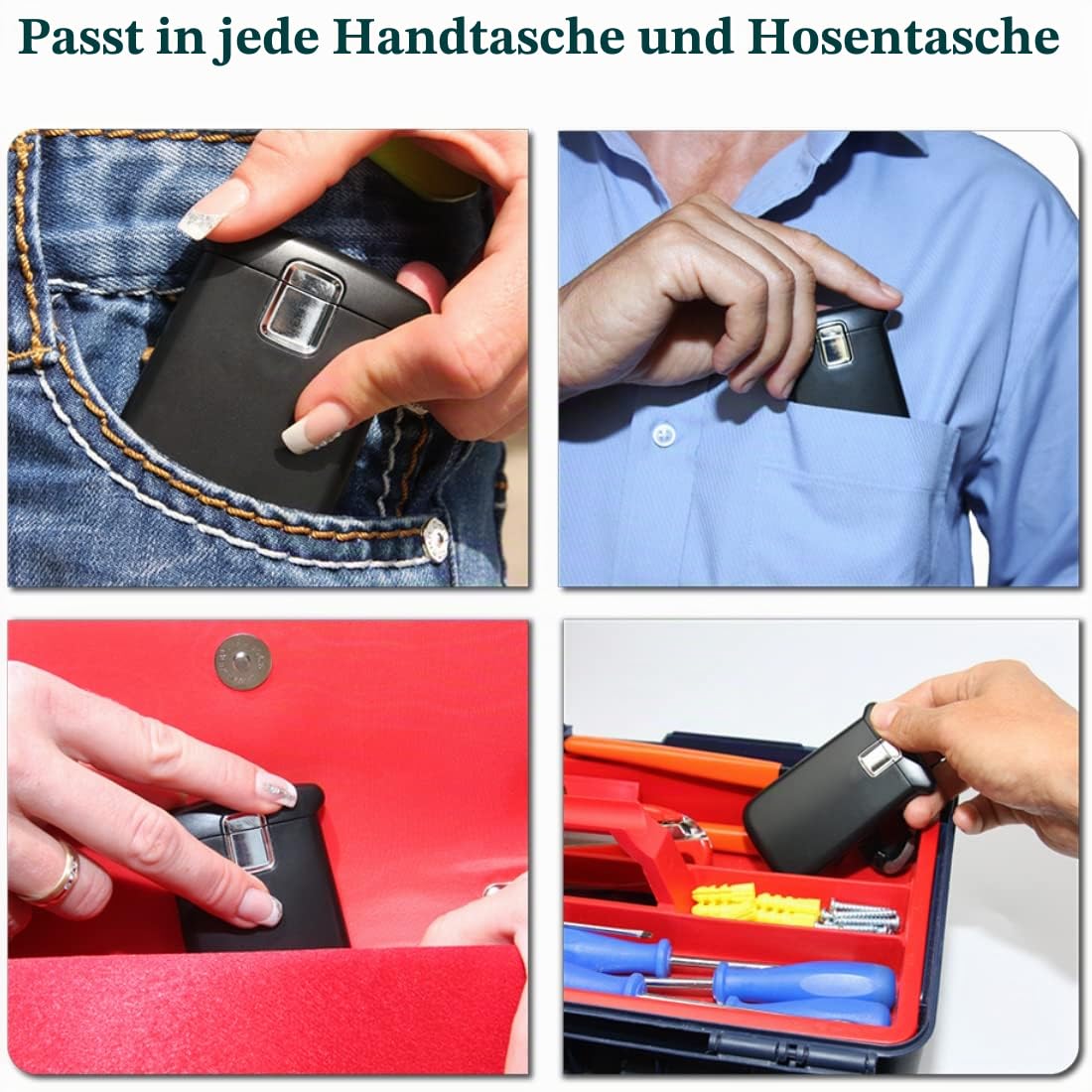 EasY-Magnifier Taschen-Leselupe 3Fach; 2Pack Mit LED Licht; Kleine Lupe Mit Rechteckiger Acryl Linse; Beleuchtetes Vergrösserungsglas Zum Lesen Für Unterwegs; Handlupe, Lesehilfe