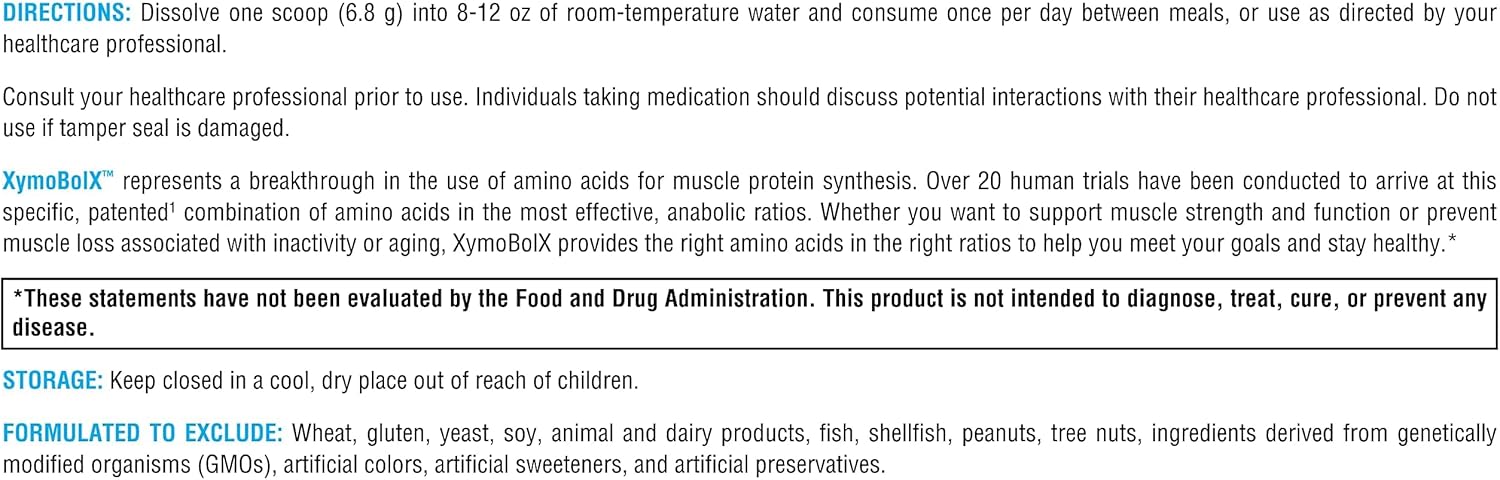 XYMOGEN XymoBolX - Amino Acids - BCAA Powder to Support Muscle Recovery - L-Arginine, L-Leucine, L-Methionine & L-Tryptophan - Gluten-Free, Vegan & Non-GMO - Fruit Punch Flavor - 30 Servings
