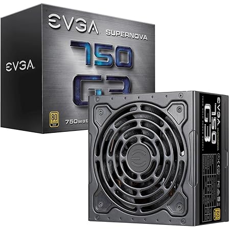 EVGA SuperNOVA 750 G3, 80 Plus Gold 750W, Fully Modular, Eco Mode with New HDB Fan, Includes Power ON Self Tester, Compact 150mm Size, Power Supply 220-G3-0750-X3