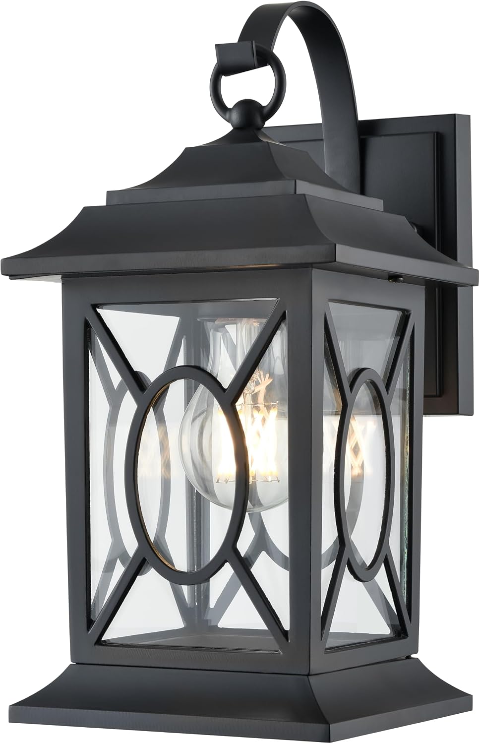 ML Lighting | Allbert Collection | 85101-PBK | Outdoor 1 Light Small Wall Lantern in Powder Coated Black with Clear Glass Shade | Corridors, Gardens, Courtyards, Doorways, Back Yards, Patios