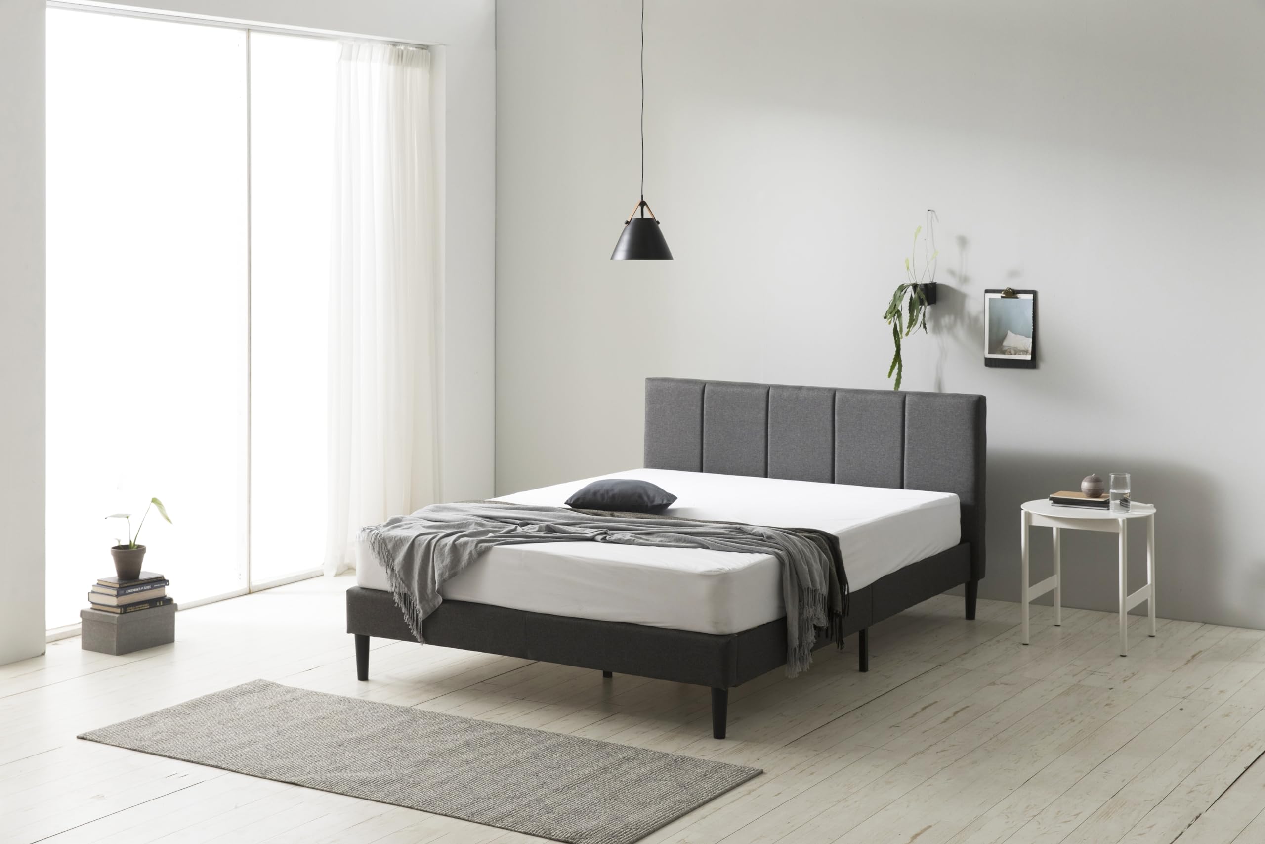 ZINUS 布張り ベッドフレーム セミダブル Platform グレー ジヌス Amazon.co.jp: ZINUS 布張り ベッドフレーム セミダブル Nelly