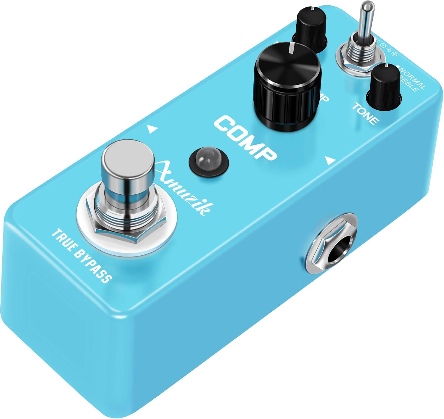 Amuzik Compressor Guitar Effect Pedal Analog Compression Ultimate Comp Effect Pedals for Electric Guitar Comp Pedal Ture Bypass