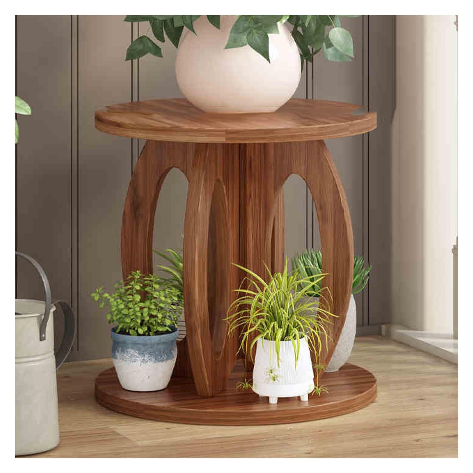 YUANCHUTOP Stylish Multifunctional 3D Flower Stand - Space-Saving Indoor/Outdoor Tray Holder for Balcony, Garden, and Patio (Color1, 40x40x43.6cm)