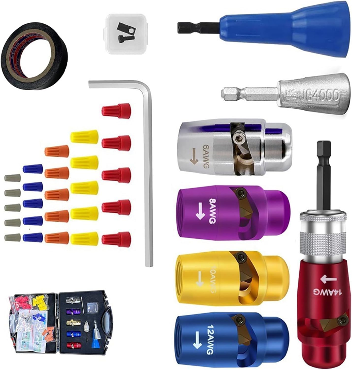 プロ用ワイヤーストリッピングツールセット クイック接続 ドリルアタッチメント 高速ケーブル剥離 電気工事に適しています プロ用電動工 Amazon |  UHAND TOOL ユニバーサルネットワークワイヤストリッピングツール Cat5e Cat 6 Cat 6a Cat7 Cat 8用 -  プロフェッショナル ...