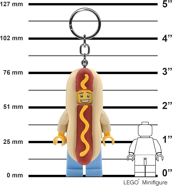 Lego Iconic - Porte-clés Lampe de Poche LED pour Les Fans de Iconic - Jouet Fantaisie pour Enfants - Figurine de 76 mm - 2 Piles CR2025 incluses - 2