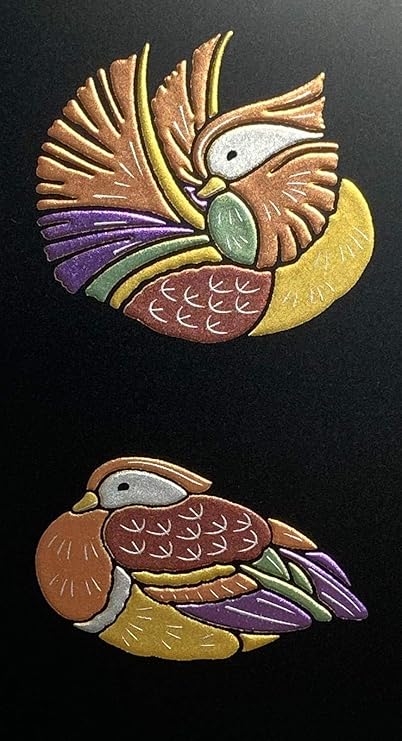 Amazon Co Jp No おしどり セット 金蒔絵の館 金蒔絵シール 鳥 シリーズ 蒔絵シール ステッカー シール 文房具 オフィス用品