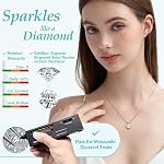 Moissanite Solitaire Necklace for Women, 1-3 Carat Lab Created Diamond Pendant, S925 Sterling Silver with Gold Plating, 18+2" Adjustable Chain, Gift Jewelry for Women Wife, Girlfriend, Mom, or Yourself on Anniversary, Wedding, Birthday, D Color VVS1