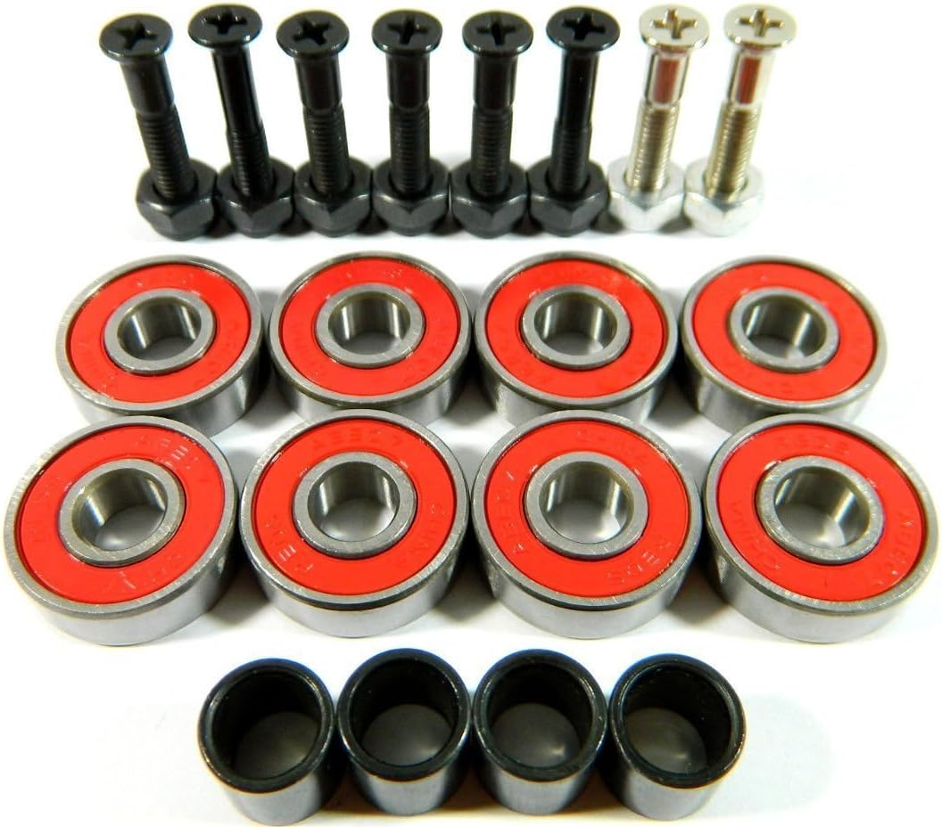 ABEC 7 Skateboard Bearings + Spacers + 1 Hardware