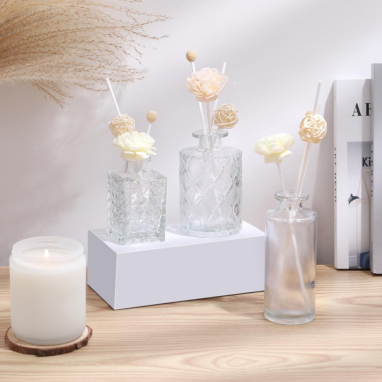 Bud Vases Set of 30 Pcs,Mini Glass Vintage Clear Vases,Small Flower Vase in Bulk for Home Centerpiece Table Center Decorations,Small Glass Vases for Rustic Wedding Decorations
