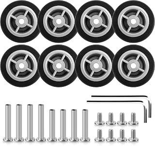 8 Pcs Luggage Wheels 47mm Luggage Replacement Wheels Double Suitcase Caster Replacement(Z25)