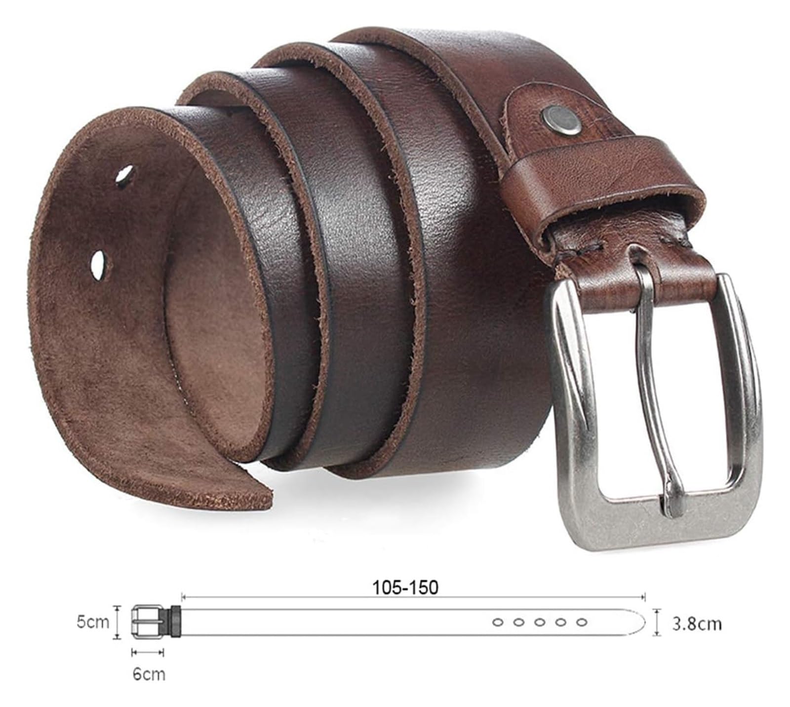Cinturones para hombre, Cinturones de cuero genuino con hebilla diseño cinturón casual for hombres