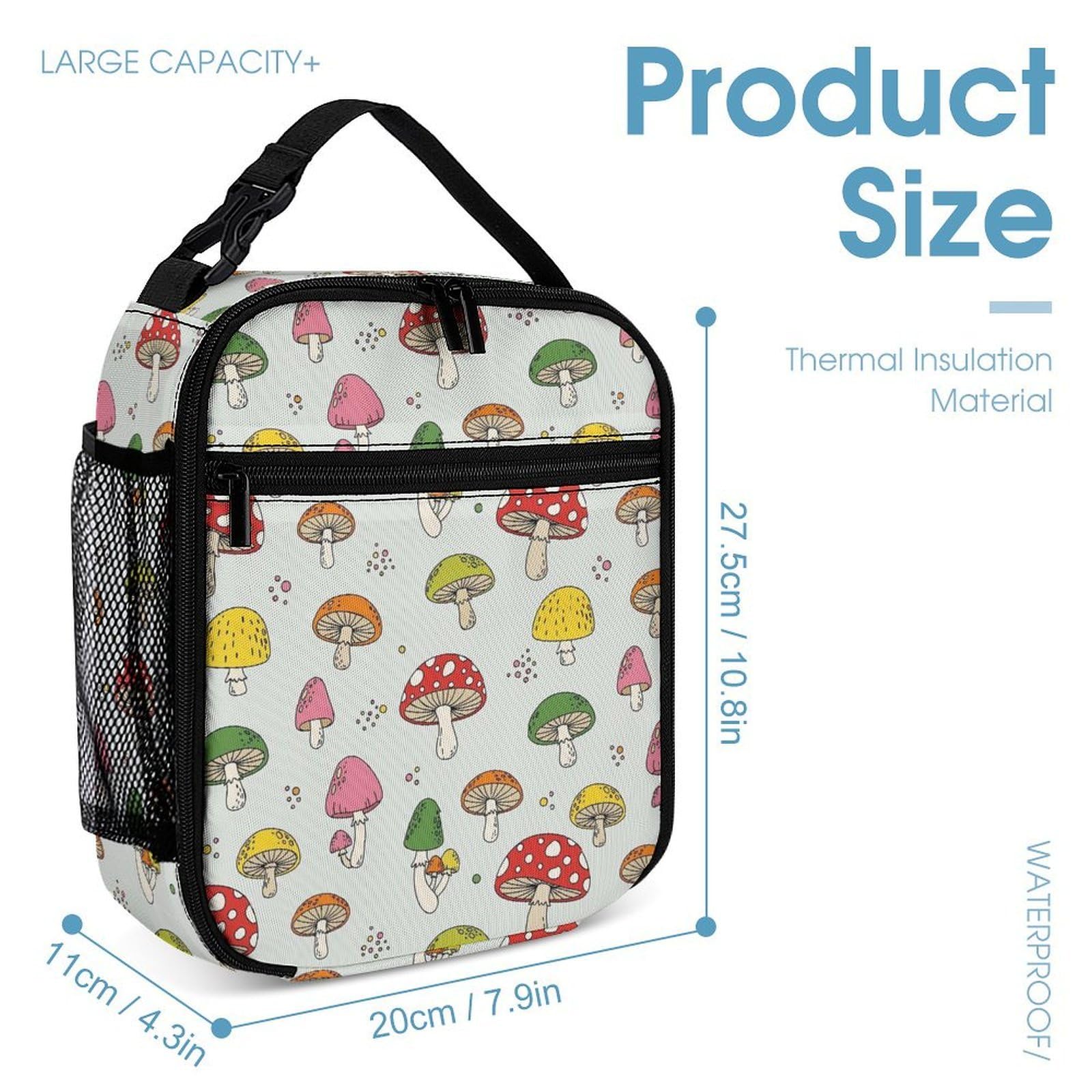 Ensemble sac à dos Mushroom Butt (2) avec sac à lunch et trousse de maquillage, boîte de rangement à bandoulière