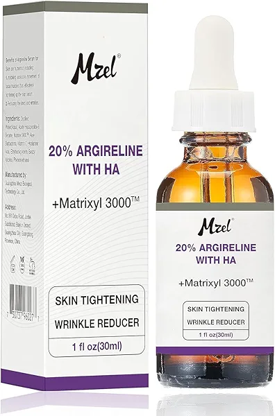 PAPABA 20% Argireline Serum with Matrixyl 3000 Pure Hyaluronic Acid For Face,With Vitamin C,Deep Wrinkle Reducer Anti Aging Tones Skin and Stimulates Collagen Peptides Serum For Face