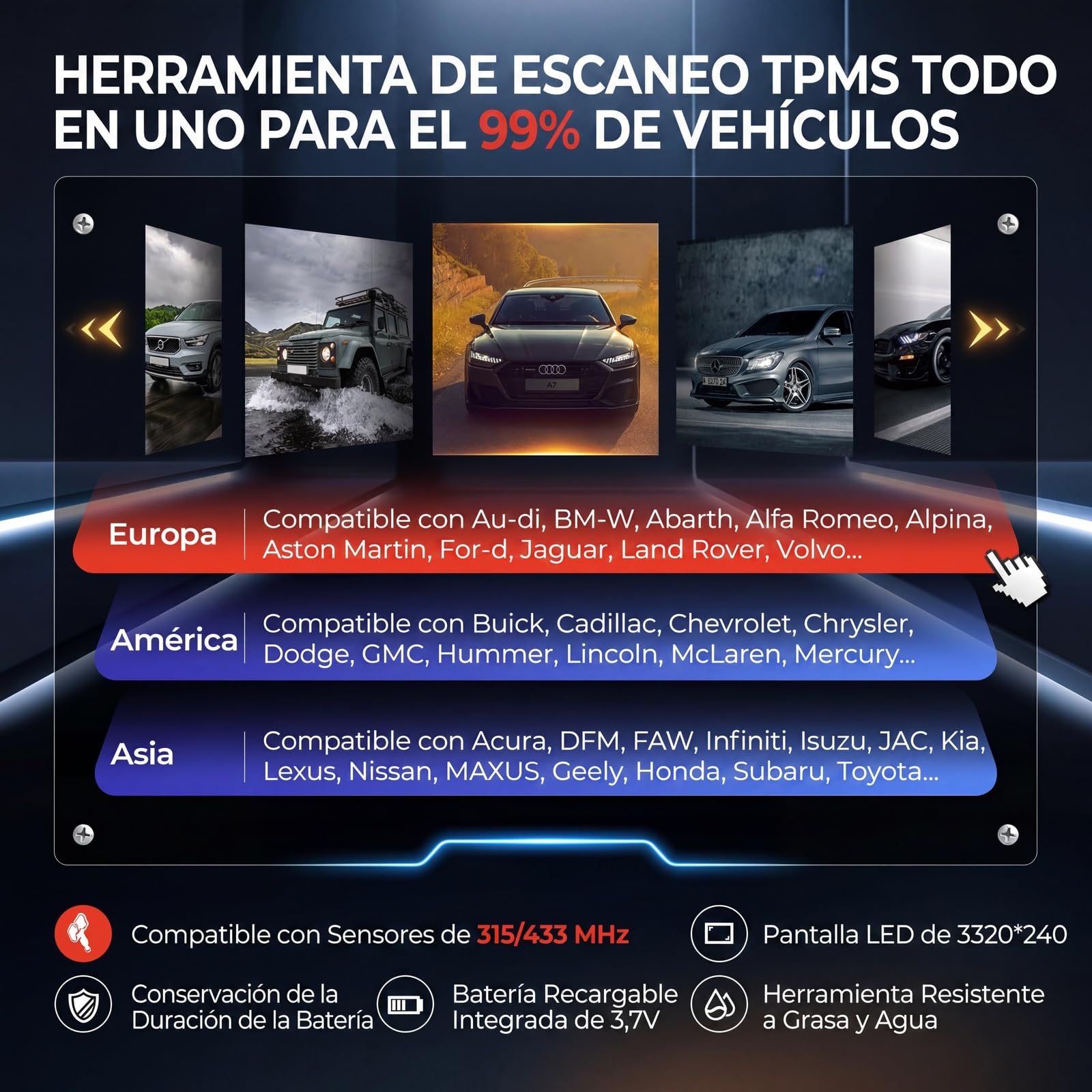 Autel MaxiTPMS TS508WF Herramienta de Programación TPMS, con 8PCS MX-Sensor(240€) WiFi Ver. TS508 TS501 Pro TS408S TS401 Herramienta de Reaprendizaje TPMS, Reiniciar/Reaprender/Activar Todos Sensores