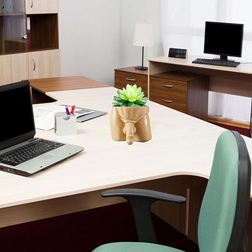 Miniatura 6 de Lourich Divertidas macetas para suculentas, maceta de resina, jarrón con forma de cuerpo, macetas únicas y divertidas, macetas de arte de pene de