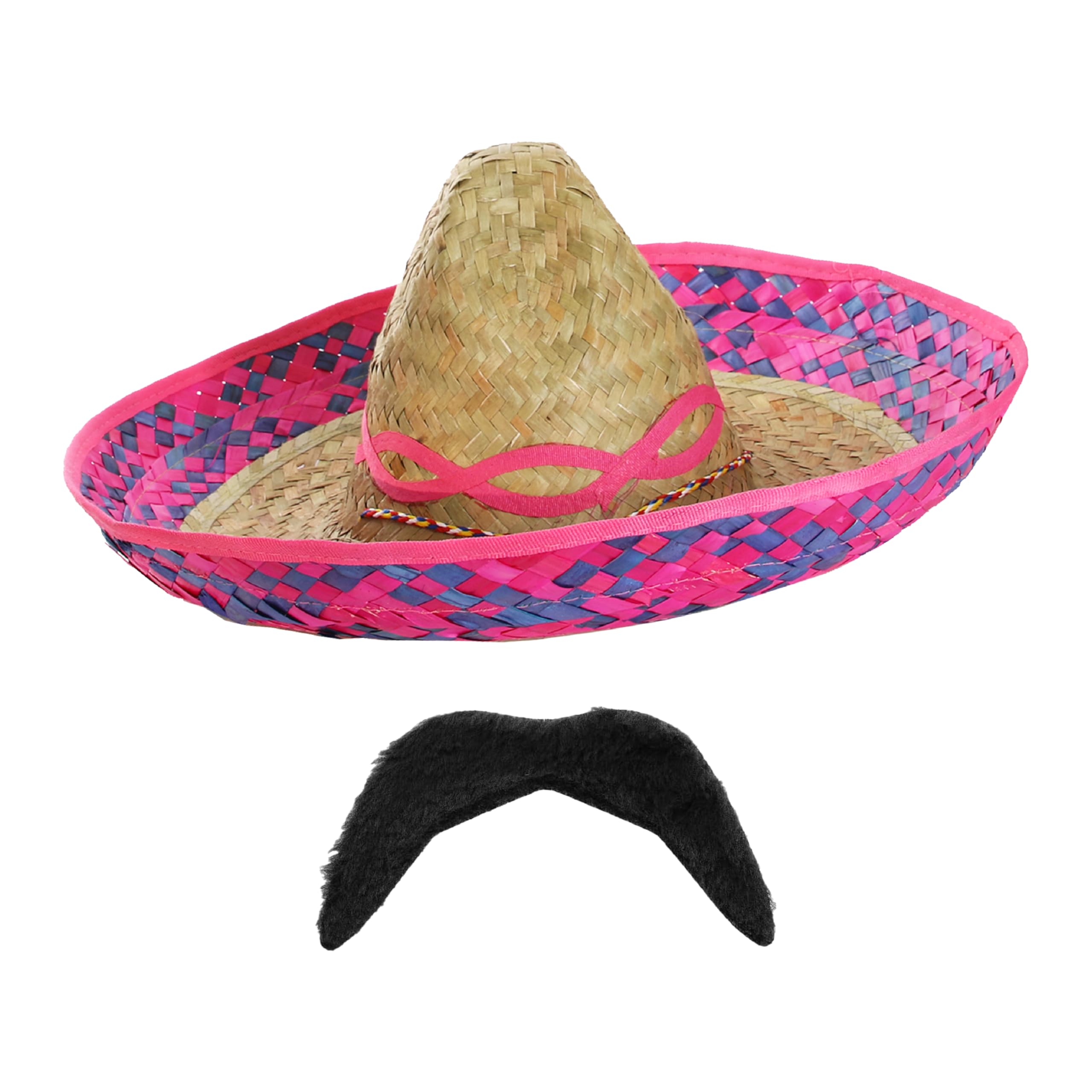 Chic Embroidered Pink and Black Sombrero Set.will sell separately. XLARGE FELT SOMBRERO HAT PINK OR BLACK MARIACHI BAND MEXICAN  main image 2