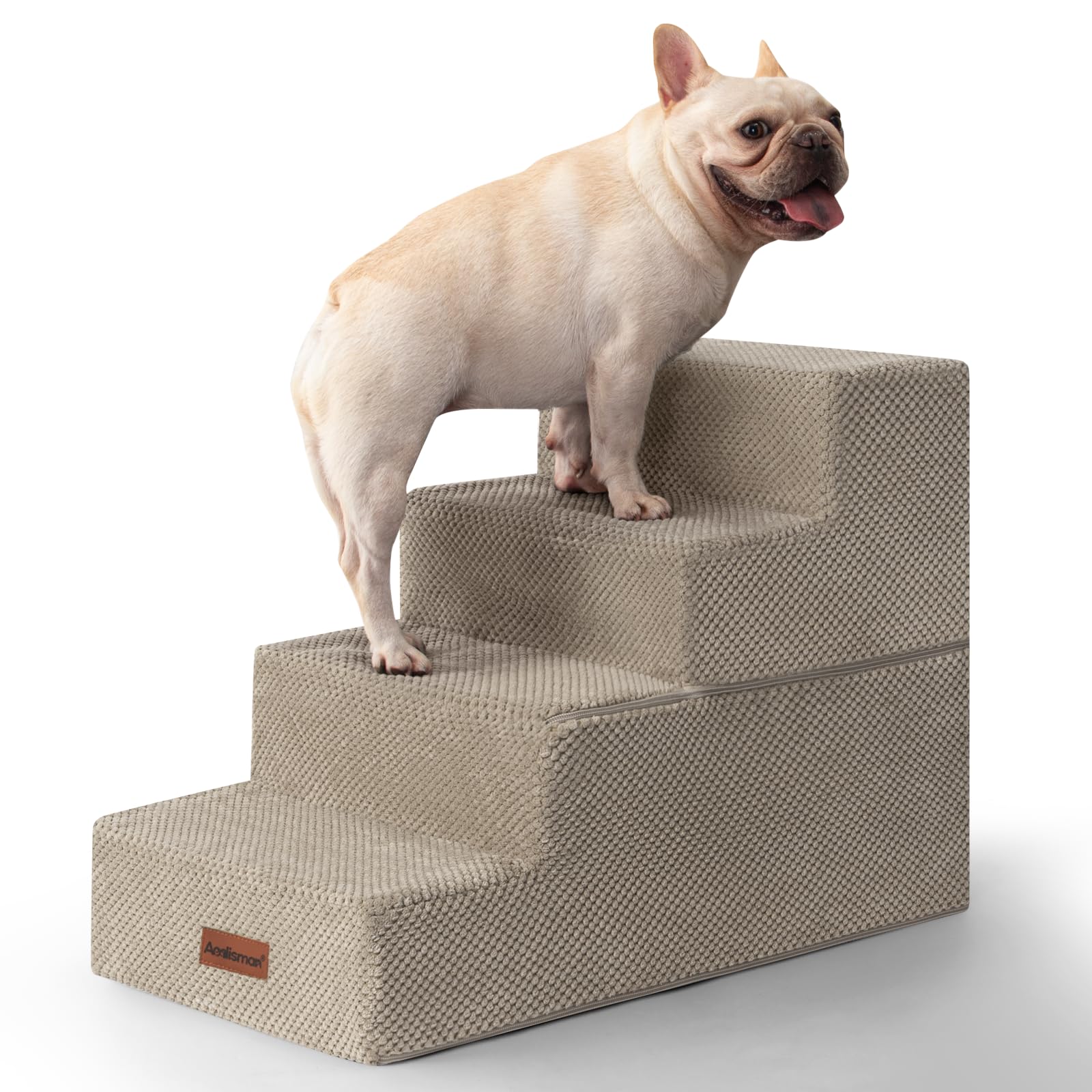 Aodisman Dog Steps for Bed &amp; Couch,18.5" H 4-Step Pet Stairs for Small Dogs