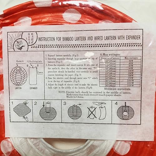 Miniatura 6 de 6PCS 14" Big Mushroom Lanterns for Wonderland Party BirthdayDecorations Spring Baby Shower Wedding Party Hanging Ornament Mushroom Party Supplies