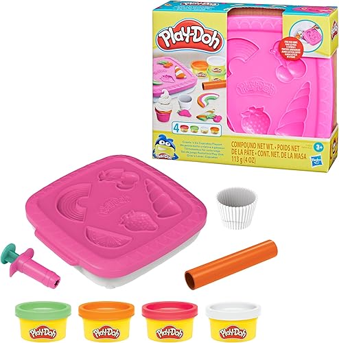 Miniatura 2 de Play-Doh Create n Go Cupcakes Playset, Set with Storage Container, Arts and Crafts Activities, Kids Toys for 3 Year Olds and Up
