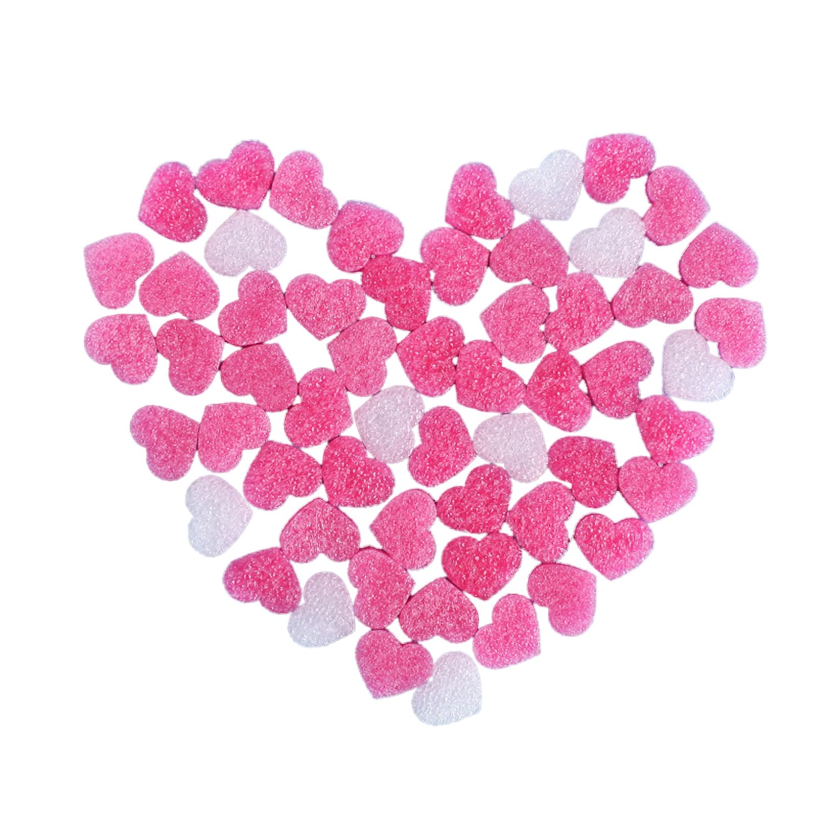 tinysiry 100Pcs Heart Shaped Foam Balls, Craft Ball Diy Art Craft Shredded Memory Foam Filling, Gift Box Filler, Premium Soft and Great for Stuffing 5Pcs