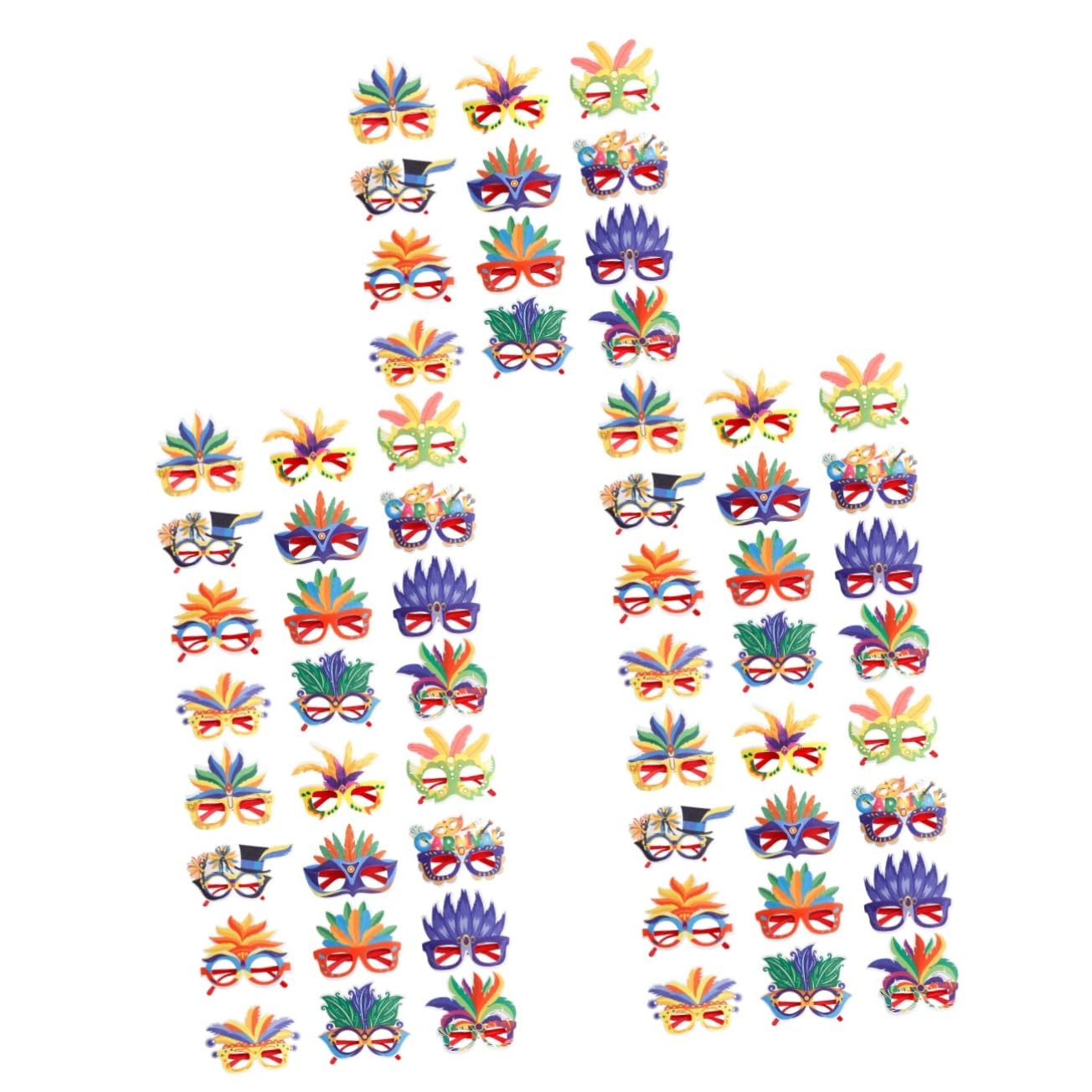 BESTYASH Montatura Per Occhiali Da Carnevale Regali Di Ballo Decorazione Del Costume Del Vestito Oggetti Di Scena Per Occhiali Da Festa Occhiali Da Festival Occhiali Colorati Plastica