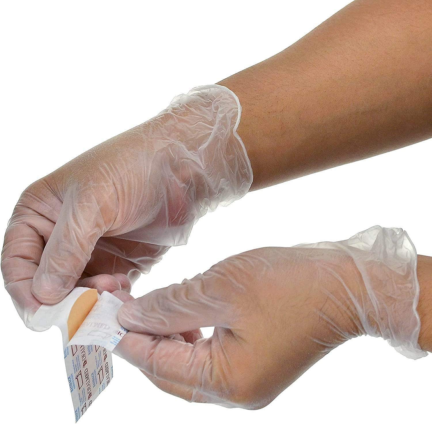 Guanti usa e getta, confezione da 100, in plastica trasparente, senza lattice, senza polvere, trasparenti, per alimenti, puliti, monouso, grandi | Leroy Merlin