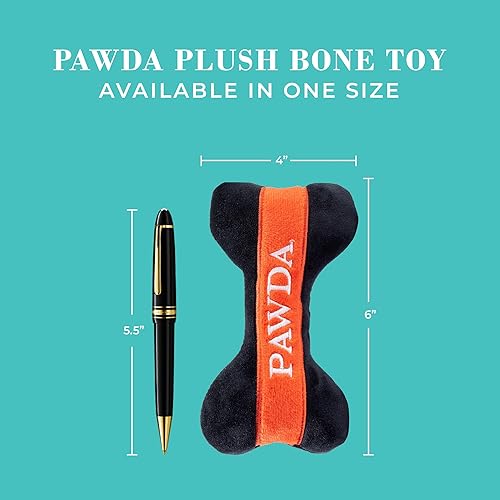 Miniatura 6 de Haute Diggity Dog Pawda Bone, juguetes de felpa para perros de diseñador con silbato interactivo, enriquecimiento estimulante para mascotas,