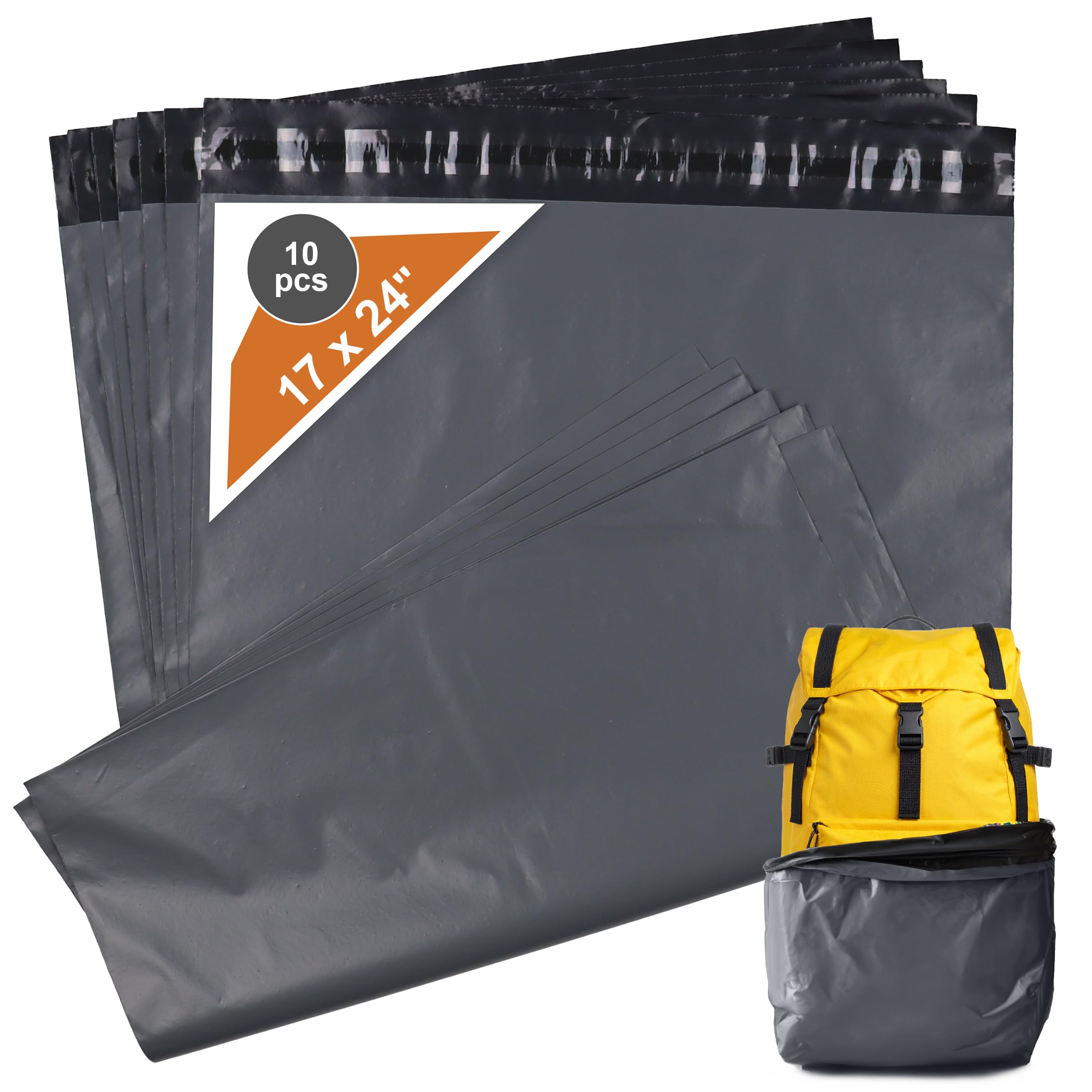 10x (17"x24") Self-Sealing Extra Large Postage bag, 43cm x 61cm x 4cm Extra Strong Parcel bag for Clothes, Shipping and Packaging