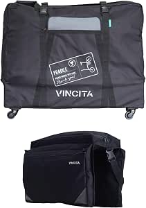 Vincita Soft Transport Bag for Folding Bikes with 4 Spinner Wheels