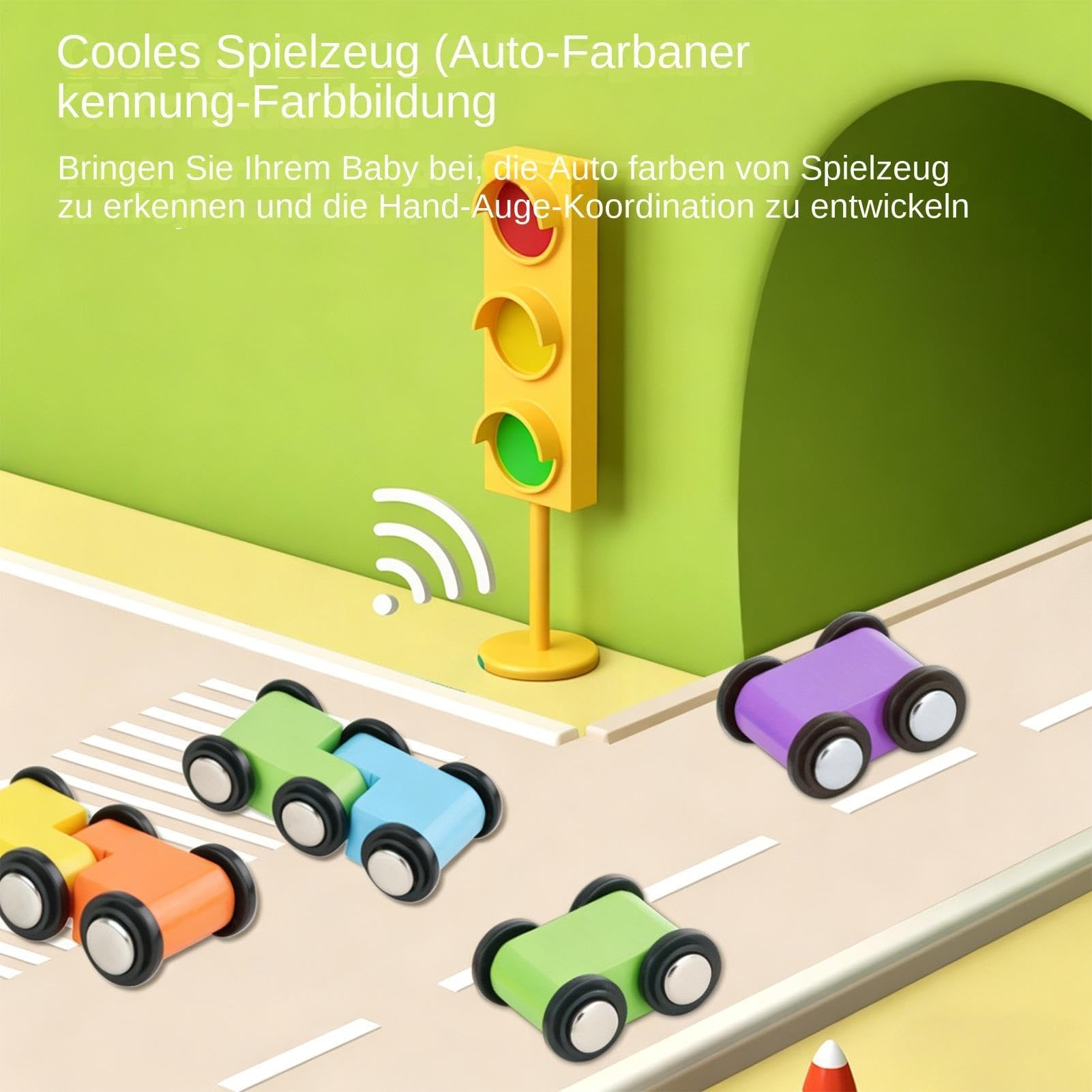 Zabawka rampowa samochodowa – drewniana gra edukacyjna na parkingu, zestaw do zabawy dla dzieci, wielopoziomowa pionowa ścieżka ślizgowa, stacja do rozwoju umiejętności motorycznych na wczesnym