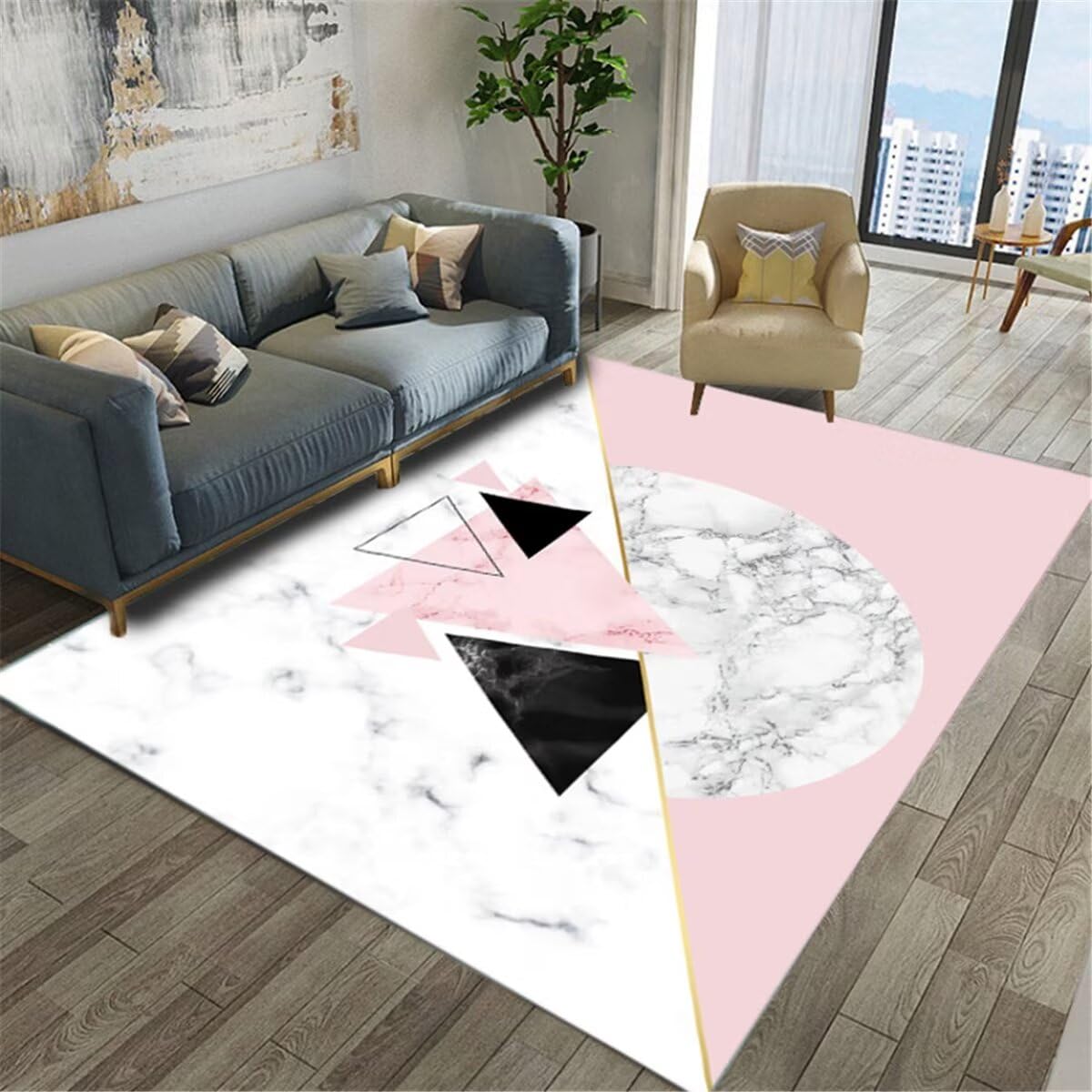 Tapis de chambre rose lavable pour en finir avec les taches de déco
