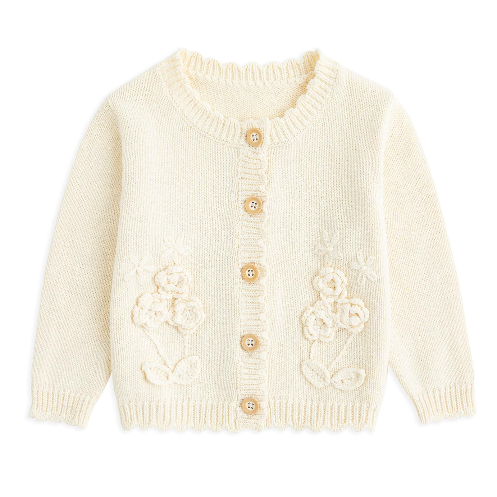 Curipeer Toddler Girl Sweater Cardigans, Long Sleeve Coat, 18M-9Y | Soft Warm Fabric, Spring and Fall Casual Wear, Little and Baby Girl