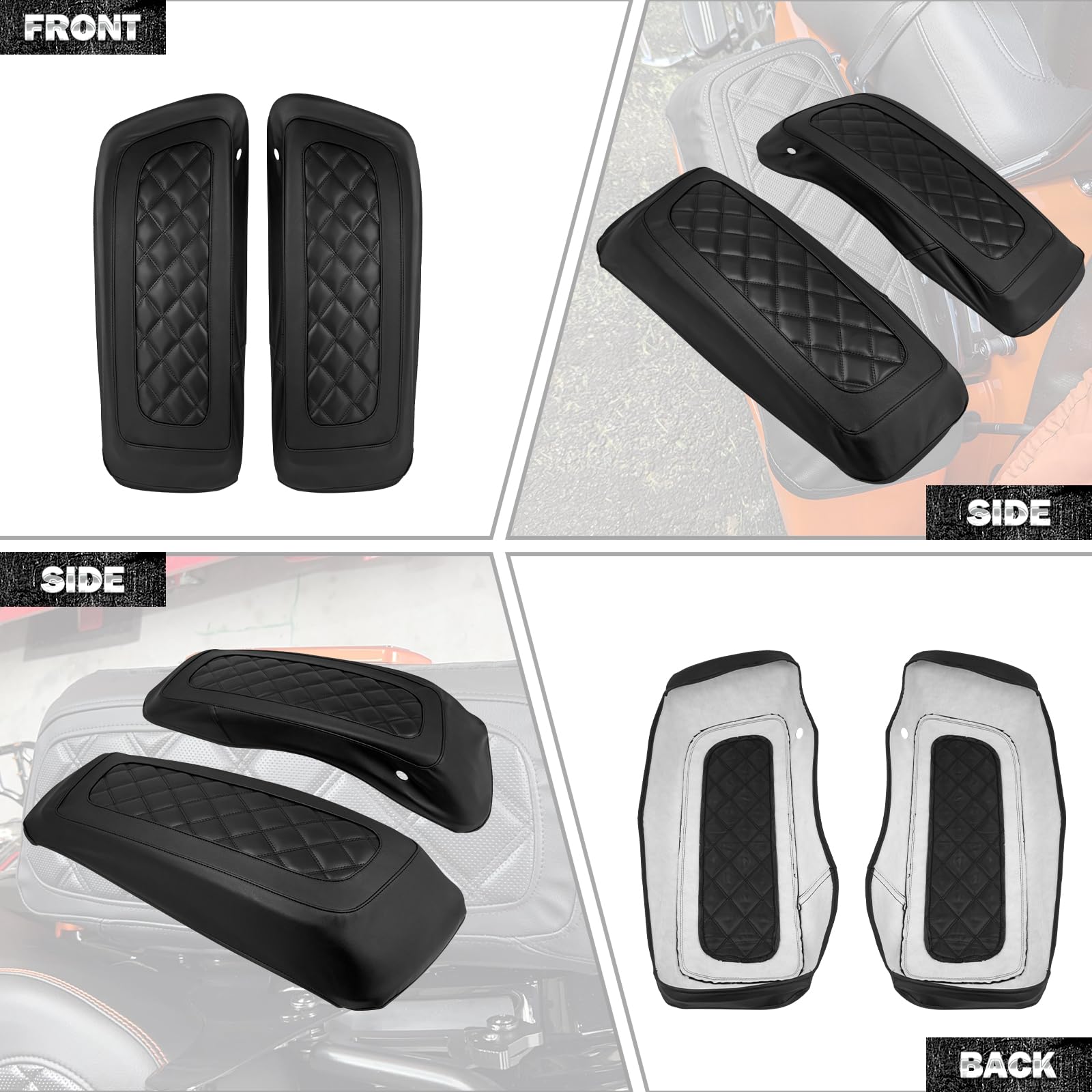 Coperture per coperchi delle borse laterali, protezioni rigide per coperchi delle borse laterali, adatte per Harley Touring Road King Electra Glide Ultra Limited FLHTK FLHXS Tri Glide 2014