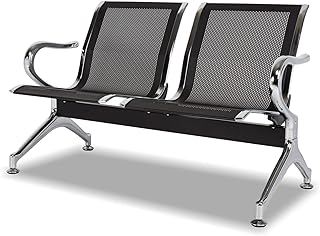 kinbor Waiting Room Bench - Office Guest Chairs & Reception Chairs, 2 Seat Waiting Room Furniture for Clinic, Bank, Airport