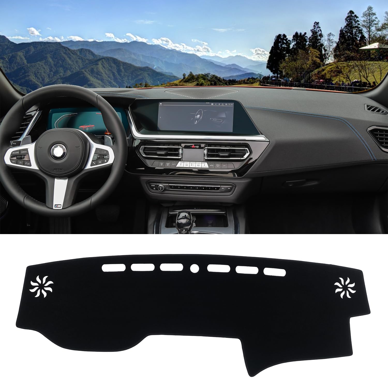 Car Dash Cover Mat Compatible with Toyota 4Runner 2010-2023, Interior Dash Mat Dashboard Cover Pad Accessories for 2010-2023 4Runner