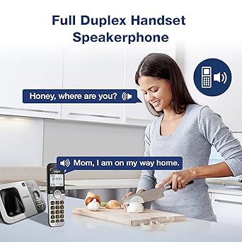 VTech Cordless Home Phone with Answering Machine Full-Duplex Speakerphone, Large Backlit Display, Big Buttons, Caller ID, Easy Setup | VG232